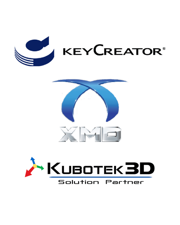 KeyCreator, XMD, and Kubotek3D logos