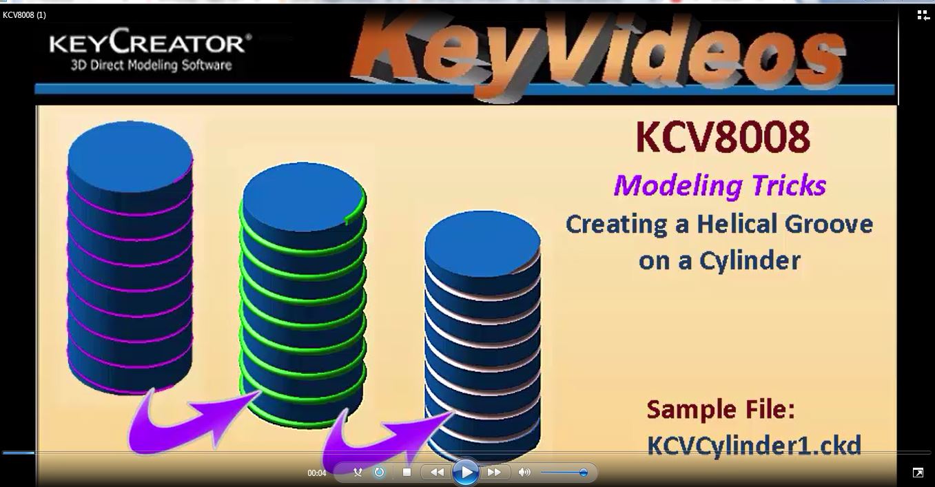 Creating a Helical Groove on a Cylinder and a Chance to save on KeyCreator!